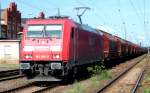 Am 30.05.2014 kam 185 309 mit einem Kalizug aus Richtung Magdeburg nach Stendal und fuhr weiter in Richtung Wittenberge. 