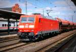 Am 01.06.2014 kam die 185 192-2 von der DB  aus Richtung Magdeburg nach Stendal und fuhr weiter in Richtung Wittenberge.