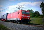 Am 2.06.2014 kam die 185 013-0 von der DB aus der Richtung Wittenberge und fuhr nach Stendal .