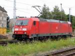 Am 24.07.2014 Rangierfahrt von die 185 246-6 von der DB in Stendal.