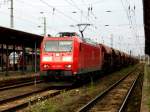 Am 30.07.2014 kam die 185 150-0 von der DB aus Richtung Magdeburg nach Stendal und fuhr weiter in Richtung Wittenberge.