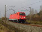 Am 14.11.2014 kam die 185 277-1 von der DB aus Richtung Wittenberge und fuhr weiter nach Stendal .