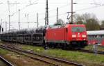 Am 25.04.2015 kam die 185 342-3 von der DB aus Richtung Magdeburg nach Stendal und fuhr weiter in Richtung Hannover .