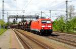 Am 13.05.2015 kam die 185 250-8 von der DB aus Richtung Braunschweig nach Niederndodeleben und fuhr weiter in Richtung Magdeburg .