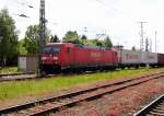 Am 19.05.2015 kam die 185 295-3 von der Railion aus Richtung Salzwedel nach Stendal und fuhr weiter in Richtung Magdeburg .