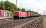 Am 21.05.2014 kam die 185 283-9 von der DB aus Richtung Magdeburg nach Niederndodeleben und fuhr weiter in Richtung Braunschweig .