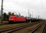Am 19 .03.2016 kam die 185 247-2 von DB Schenker aus Richtung Hannover nach Stendal und fuhr weiter in Richtung Magdeburg .