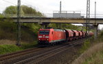 Am 18.04.2016 kam die 185  013-0 von DB Schenker aus Richtung Magdeburg  und fuhr nach Stendal .