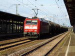 Am 28.04.2016 kam die 185 191-4 von DB Schenker aus Richtung Magdeburg nach Stendal und fuhr weiter in Richtung Wittenberge .
