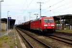 Am 16.07.2016 kam die 185 219-5 von  DB Schenker aus Richtung Magdeburg nach Stendal und fuhr weiter in Richtung Wittenberge .