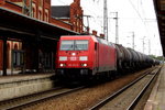 Am 16.07.2016 kam die 185 312-6 von DB Schenker aus Richtung Berlin nach Stendal und fuhr weiter in Richtung Hannover .
