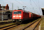 Am 12.05.2017 kam die 185 203-7 von der  DB Schenker Rail Deutschland AG, aus Richtung Magdeburg nach Stendal und fuhr weiter in Richtung Wittenberge .