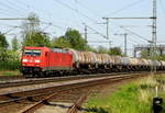 Am 18.05.2017 kam die 185 260-7 von der  DB Schenker Rail Deutschland AG, aus Richtung Magdeburg nach Niederndodeleben und fuhr weiter in Richtung Braunschweig .