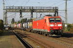 Am 17.10.2017 kam die 185 019-7 von   DB Cargo Deutschland AG, aus Richtung Braunschweig nach Niederndodeleben und fuhr weiter in Richtung Magdeburg .