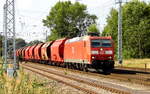 Am 07.08.2018 kam die 185 153-4 von DB Cargo Deutschland AG, aus Richtung Wittenberge nach Borstel und fuhr weiter nach Stendal .