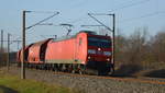 Am 20.02.2021 kam die 185 181-5 von DB Cargo Deutschland AG, aus Richtung Wittenberge und fuhr weiter in Richtung Stendal .