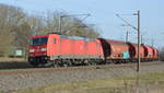 Am 24.02.2021 kam die 185 278-9 von DB Cargo Deutschland AG, aus Richtung Stendal und fuhr weiter in Richtung Wittenberge .