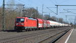 Am 25.02.2021 kam die 187 104 von DB Cargo Deutschland AG, aus Richtung Magdeburg nach Niederndodeleben und fuhr weiter in Richtung Braunschweig .