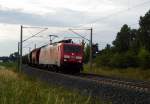 Am 5.07.2014 kam die 189 057-3 von der DB aus der Richtung Wittenberge und fuhr nach Stendal .