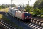 Am 23.07.2014 kam die 189 009-4 von der DB aus der Richtung Wittenberge und fuhr nach Stendal .