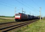 Am 21.04.2015 kam die 189 006-0 von der DB aus der Richtung Stendal nach Demker und fuhr weiter in Richtung Magdeburg .