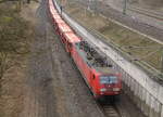 Am 13.03.2017 kam die 189 059-9 von der   DB Cargo Deutschland AG,  aus Richtung Braunschweig nach Stendal .