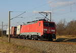 Am 14.02.2018 kam die 189 002-9 von DB Cargo Deutschland AG, aus Richtung Wittenberge und fuhr weiter in Richtung Stendal .