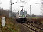 Am 02.12.2014 Rangierfahrt von der 193 831 von der SETG (ELL - European Locomotive Leasing, bei Borstel bei Stendal . 