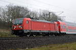 Am 04.02.2021 kam  die 147 015-2   von DB Regio AG,  aus Richtung Stendal und fuhr weiter in Richtung Wittenberge .