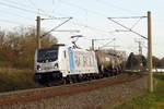 Am 12.11.2020 kam die 187 301-7  von  Raildox GmbH & Co. KG,( Railpool GmbH,) aus Richtung Stendal und fuhr weiter in Richtung Wittenberge .