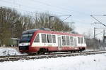 Am 01.02.2021 kam die 640 125-0 von Hamseatische Eisenbahn -EGP aus Richtung  Stendal und fuhr weiter in Richtung   Wittenberge .