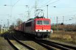 Am 27.02.2016 kam die 155 119 (MEG 706)   aus Richtung Magdeburg nach Stendal und fuhr weiter nach Wittenberge.