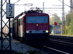 Am 21.04.2016 kam die  155 184-5 MEG Lok 703 aus der Richtung Magdeburg nach Wefensleben und fuhr weiter in Richtung  Helmstedt  .