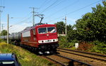 Am 26.08.2016 kam die 155 103-5 von der CLR - Cargo Logistik Rail-Service aus Richtung Stendal und fuhr nach Magdeburg.