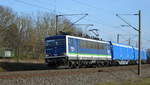Am 20.02.2021 fuhr  die 155 045-9 von der  IntEgro Verkehr GmbH,- PRESS    von Stendal nach Borstel.