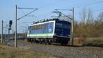 Am 20.02.2021 fuhr die 155 045-9 von der IntEgro Verkehr GmbH,- PRESS von Borstel    nach  Stendal .