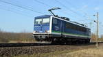 Am 23.02.2021 war die 155 045-9 von der IntEgro Verkehr GmbH,- PRESS  in Borstel   .