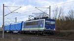 Am 11.03.2021 fuhr die 155 045-9 von der IntEgro Verkehr GmbH,- PRESS von Borstel    nach  Stendal .