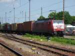 Am 22.05.2014 kam 189 006 mit einem Containerzug aus Richtung Magdeburg nach Stendal und fuhr weiter in Richtung Salzwedel. 