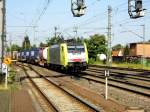 Am 1.08.2014 kam die 189 202-5 von der ERS Railways (MRCE) aus Richtung Braunschweig nach Niederndodeleben und fuhr weiter in Richtung Magdeburg .