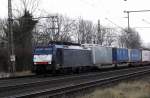 Am 20.02.2015 kam die 189 202 von der   ERS Railways  ( MRCE dispolok ) aus Richtung Magdeburg nach Niederndodeleben und fuhr weiter in Richtung Braunschweig .