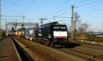 Am 26.02.2015 kam die 189 201 von der ERS Railways ( MRCE dispolok ) aus Richtung Braunschweig nach Niederndodeleben und fuhr weiter in Richtung Magdeburg .