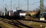 Am 18.03.2015 kam die 189 212 von der ERS Railways ( MRCE dispolok )  aus Richtung Magdeburg nach Stendal und fuhr weiter in Richtung Hannover .