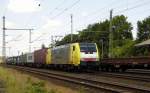 Am 11.06.2015 kam die 189 202 von der ERS Railways ( MRCE dispolok ) aus Richtung  Braunschweig nach Niederndodeleben und fuhr weiter in Richtung Magdeburg .