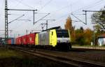 Am 24.10.2015 kam die 189 203 von der ERS Railways ( MRCE dispolok ) aus Richtung Braunschweig nach Niederndodeleben und fuhr weiter in Richtung Magdeburg .
