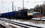 Am 21.01.2016 kam die 189 208 von der ERS Railways ( MRCE dispolok ) aus Richtung Magdeburg nach Stendal und fuhr weiter in Richtung Hannover .