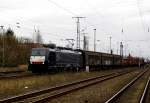 Am 12.03.2016 kam die 189 157 von  DB Schenker (MRCE Dispolok) aus Richtung Hannover nach Stendal und fuhr weiter in Richtung Magdeburg .