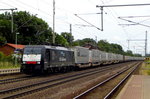 Am 16.06.2016 kam die  189 211 von der ERS Railways ( MRCE dispolok ) aus Richtung Magdeburg nach Niederndodeleben und fuhr weiter in Richtung Braunschweig .