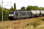 Am 19.09.2020 fuhr die 189 155-5 von der Rail Cargo Carrier d.o.o., (MRCE Dispolok GmbH, )   Ludwigslust, von Stendal in Richtung Salzwedel.