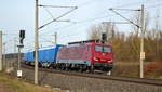 Am 18.02.2021 fuhren die 189 800-6 und die 145 030-7 von der PRESS von Stendal nach Borstel.